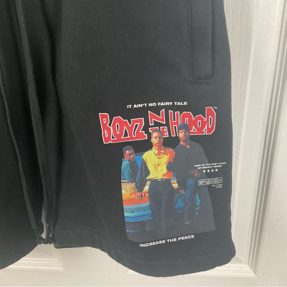 Pre-Owned Shoe Palace x Boyz N The Hood Men’s Black Swear Shorts, Size M - Picture 4 of 10